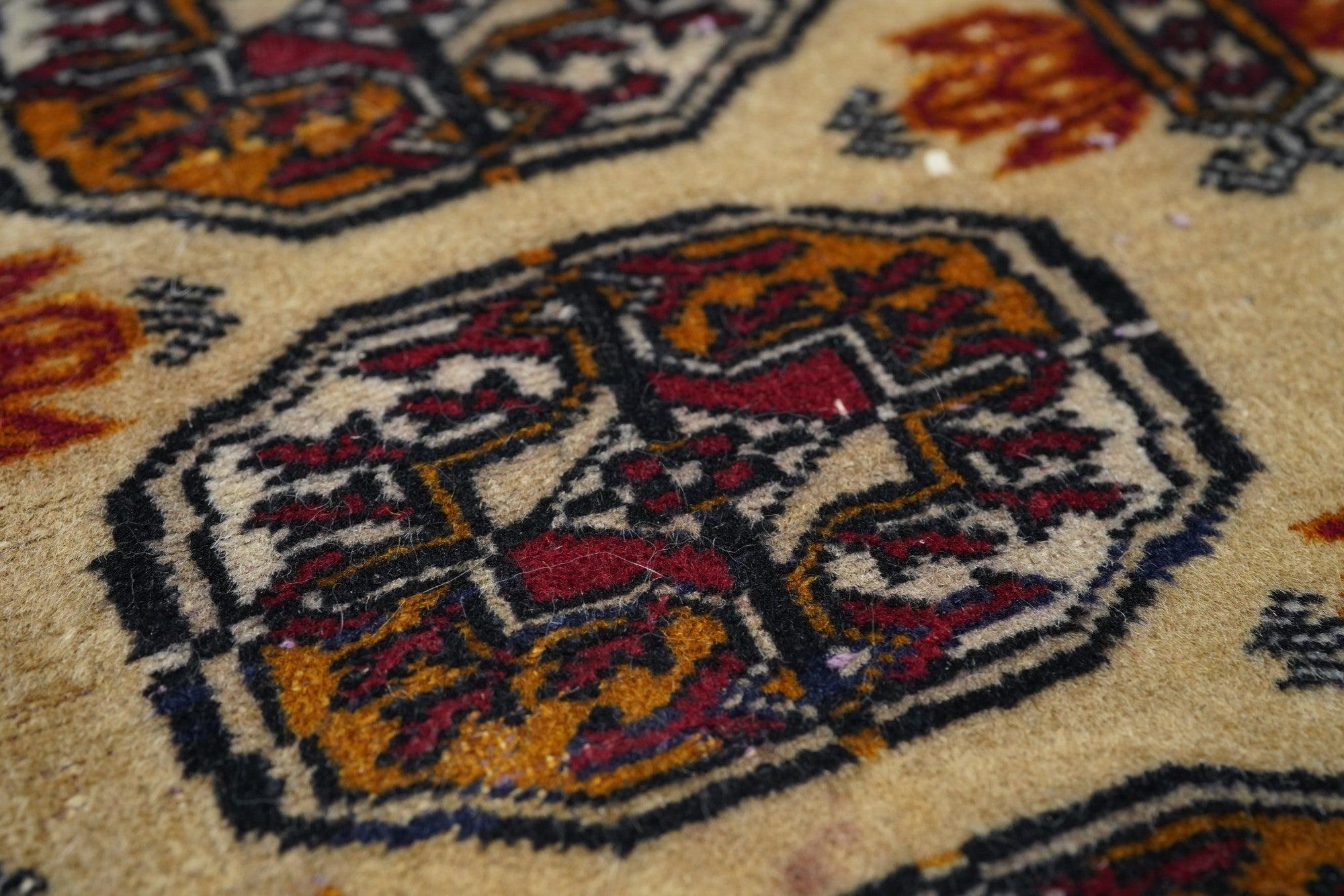 Vintage Bokhara Rug 3'1'' x 5'2'' For Sale 1