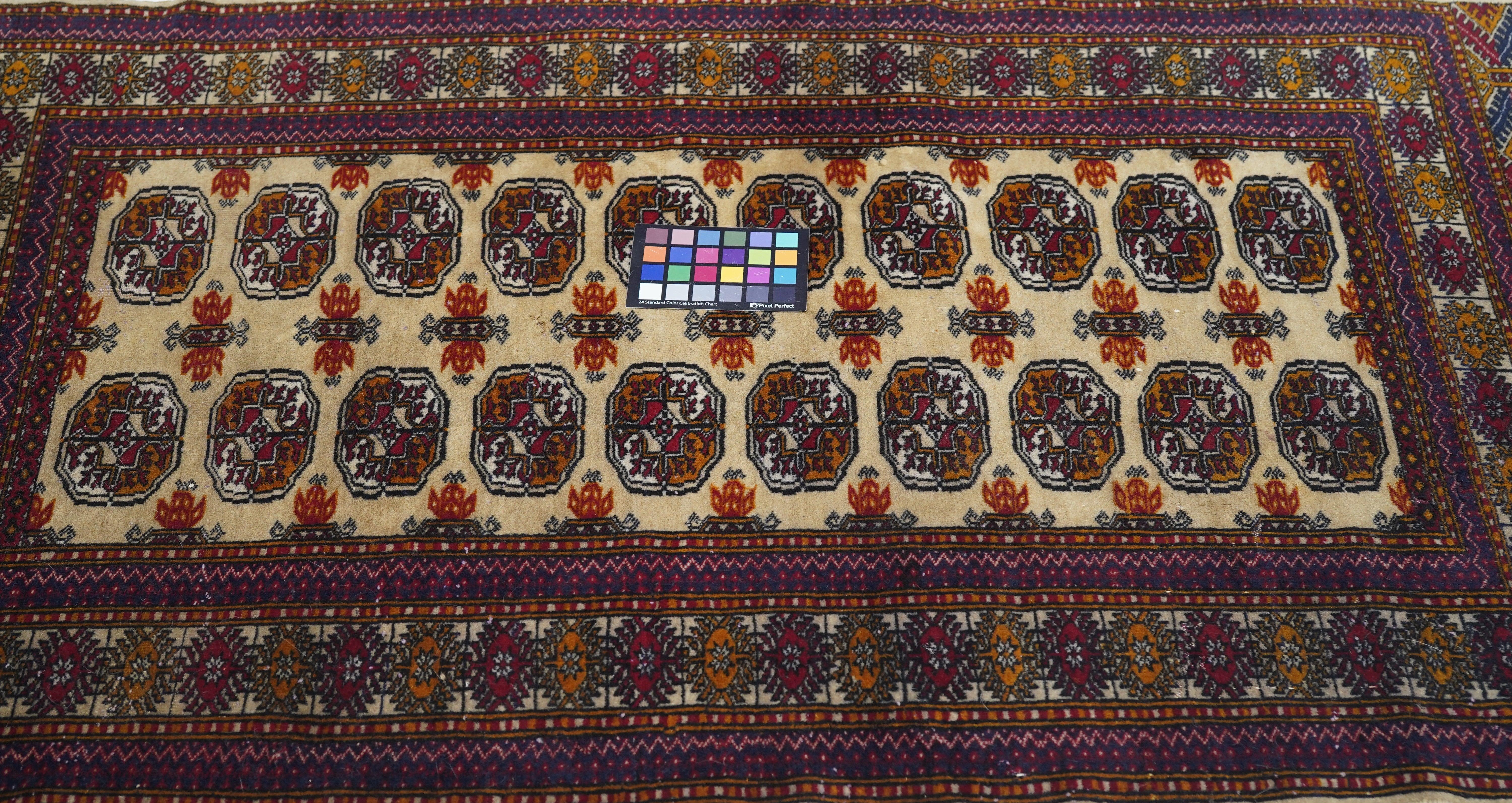 Vintage Bokhara Rug 3'1'' x 5'2'' For Sale 3