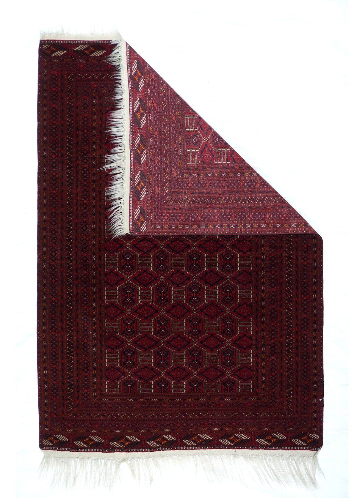 Bokhara-Teppich im Vintage-Stil, 4'3'' x 6'2'' (Persisch) im Angebot