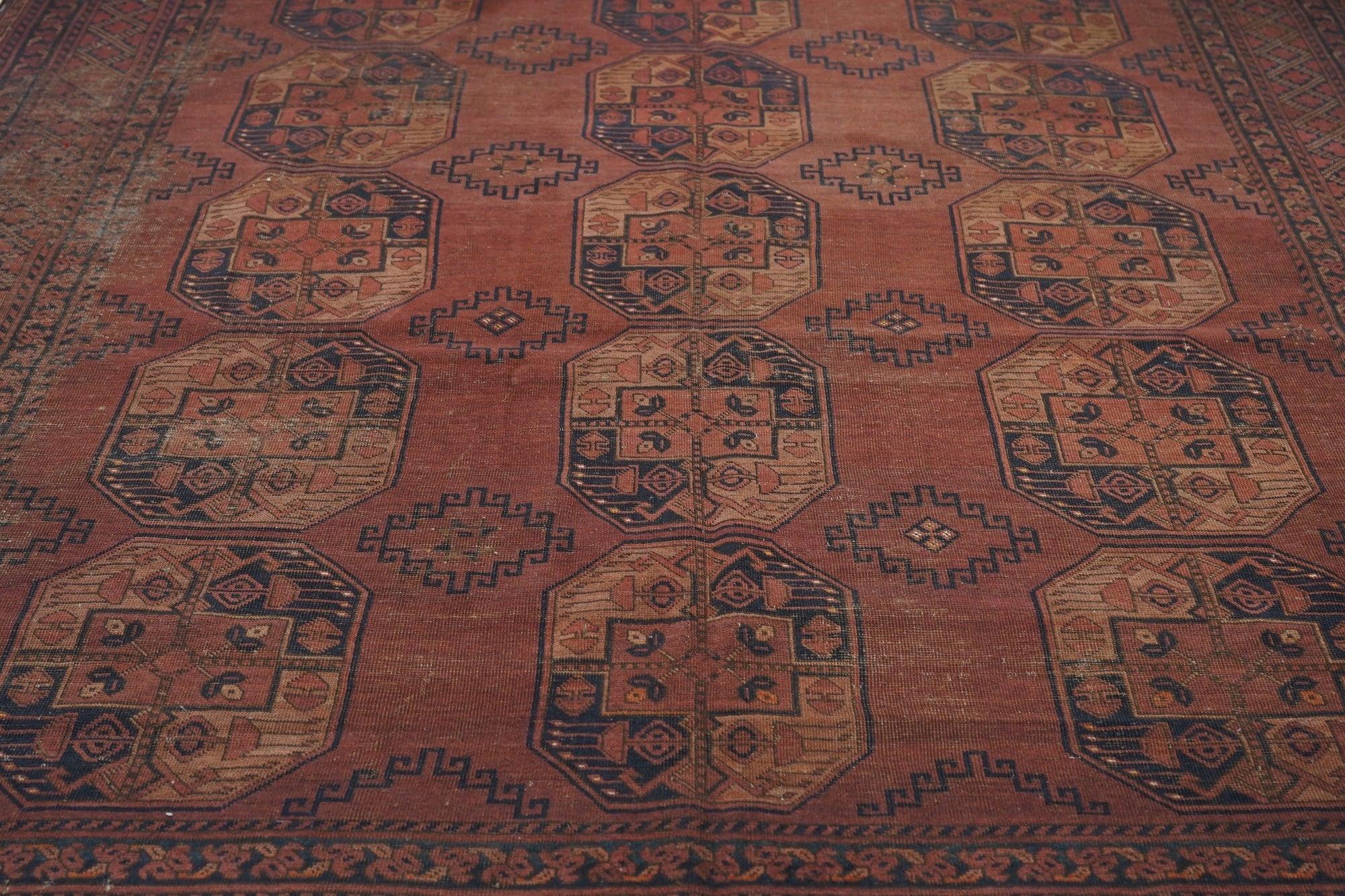 20th Century Vintage Bokhara Rug 7'5'' x 11'4'' For Sale