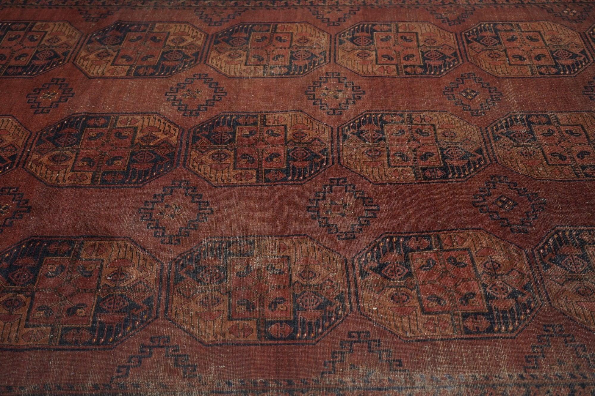 Wool Vintage Bokhara Rug 7'5'' x 11'4'' For Sale