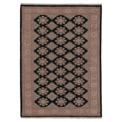 Vintage Bokhara Rug in Black with Geometric Patterns - Rug 
Kilim
