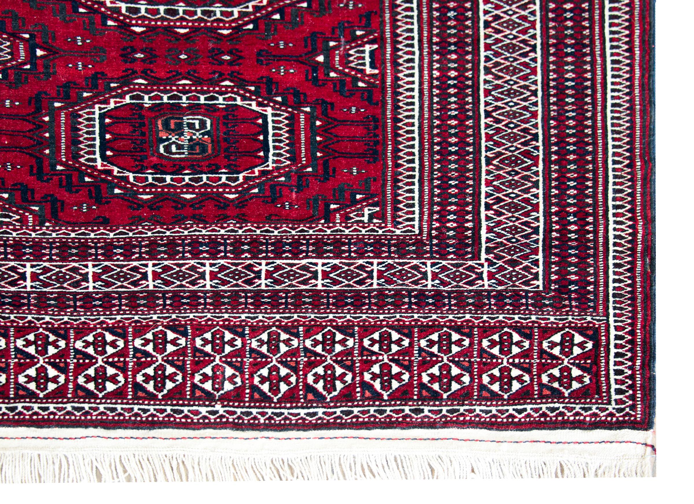 Vintage Bokhara Turkman Rug For Sale 4