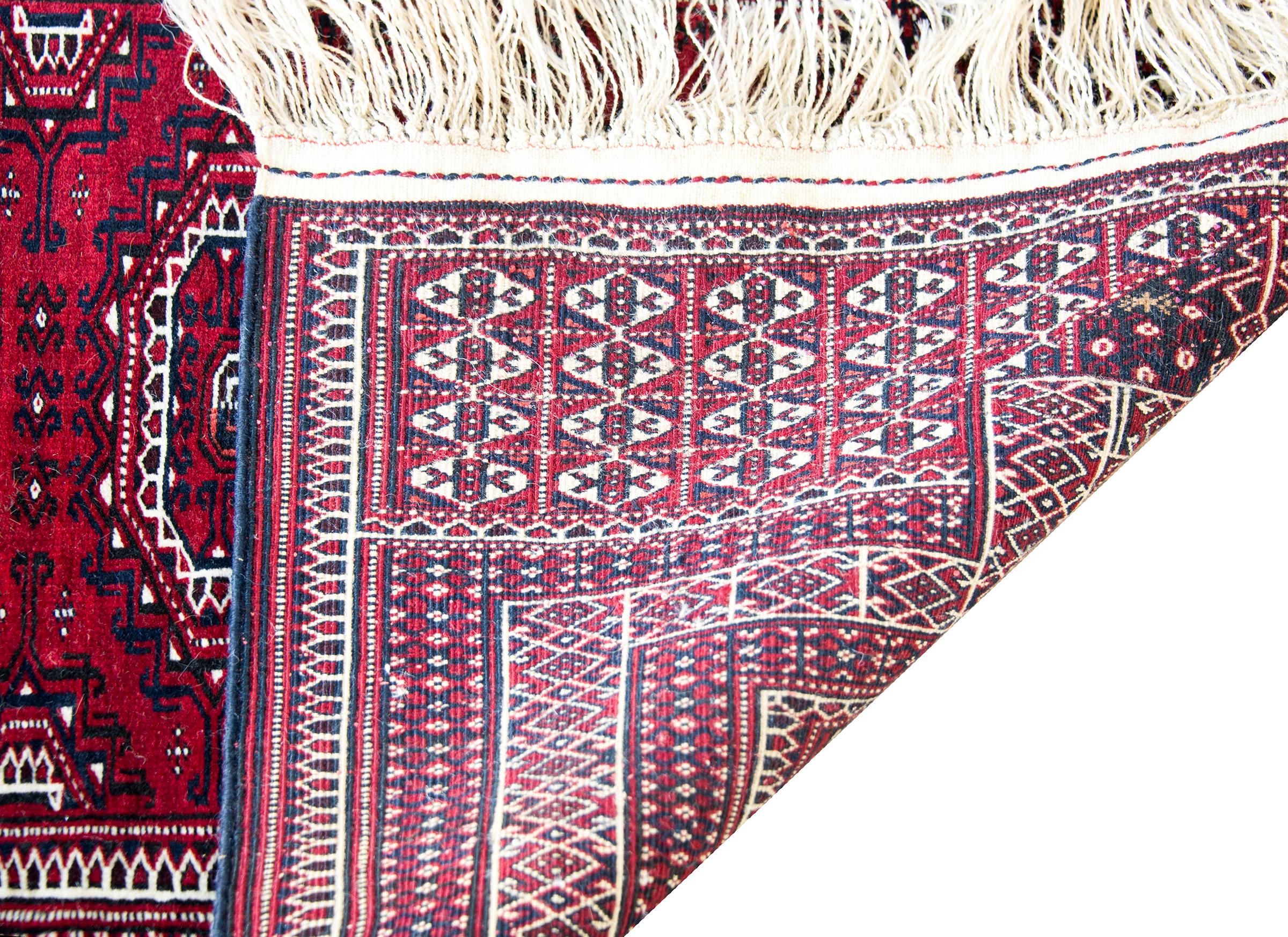 Vintage Bokhara Turkman Rug For Sale 5