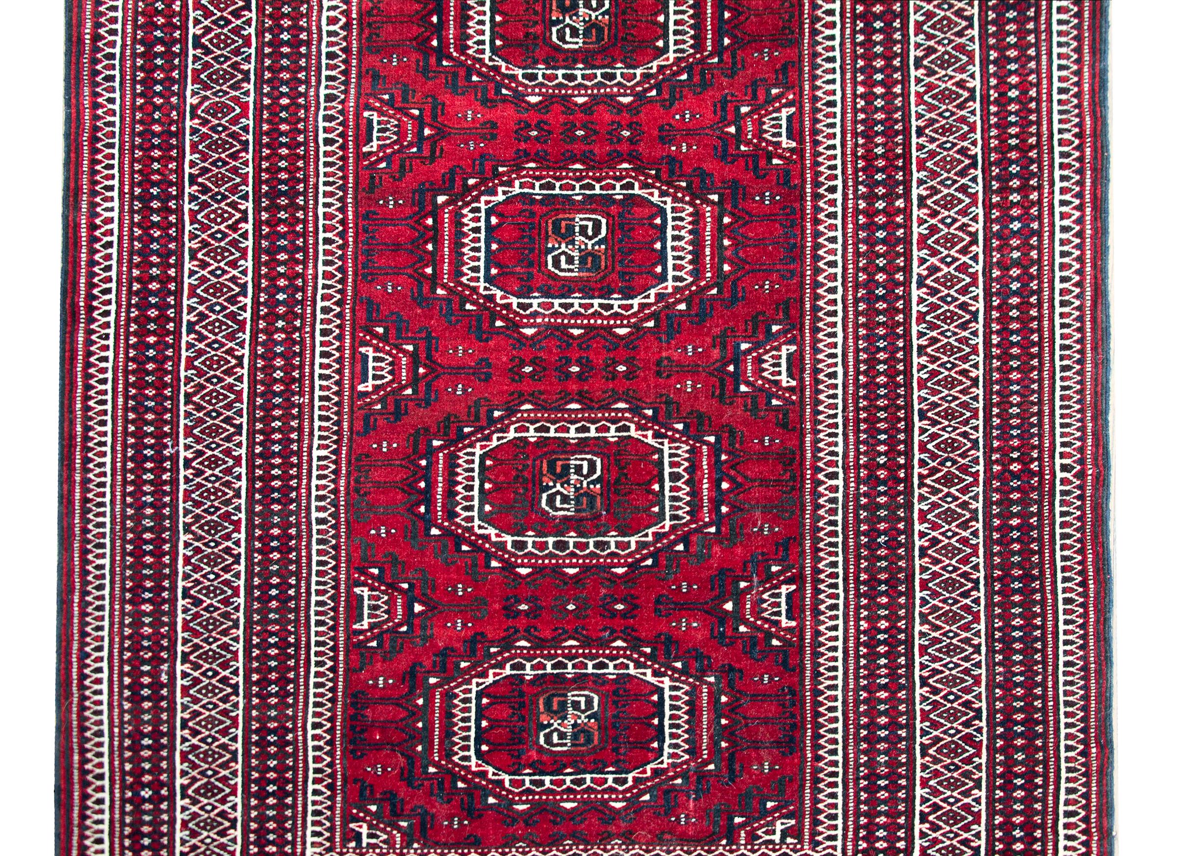 Afghan Vintage Bokhara Turkman Rug For Sale
