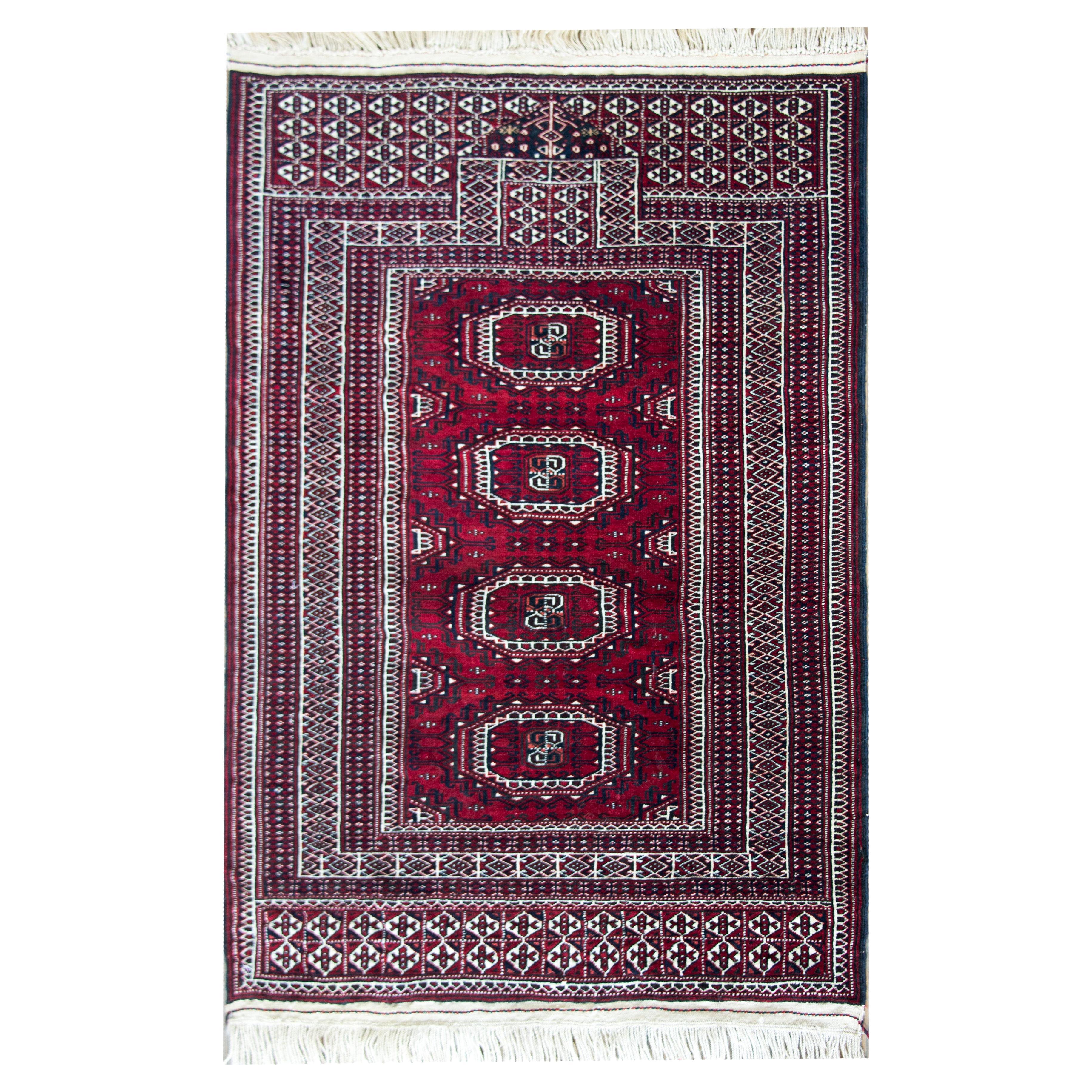 Vintage Bokhara Turkman Rug For Sale
