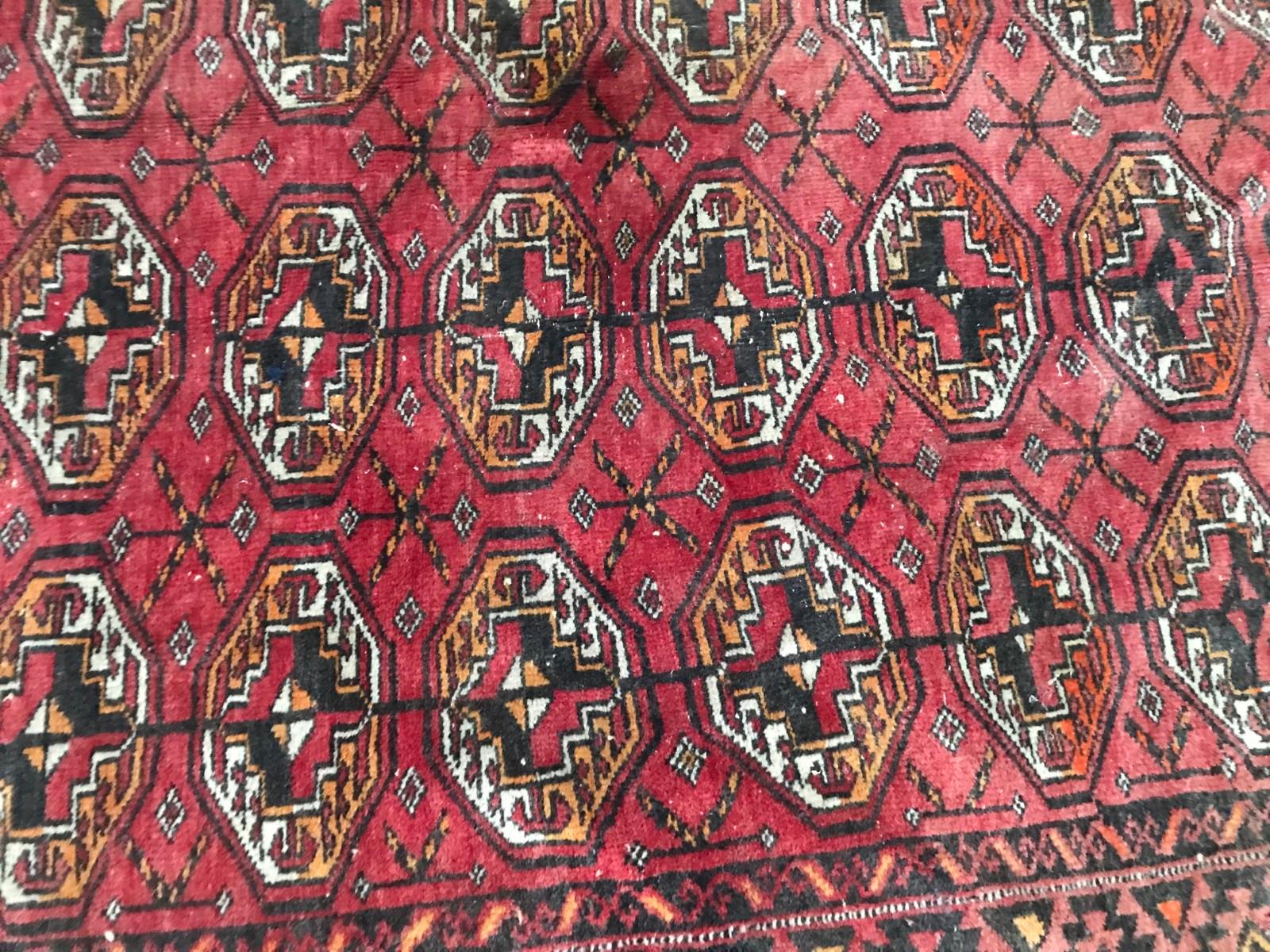 Vintage Bokhara Turkmen Rug For Sale 4