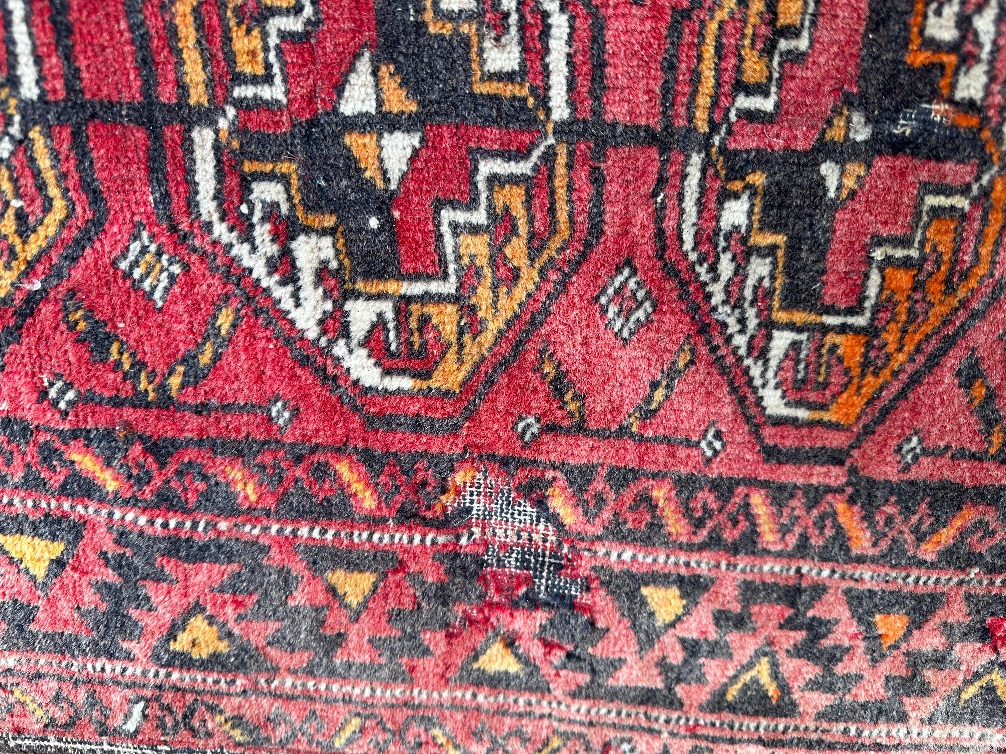Vintage Bokhara Turkmen Rug For Sale 11