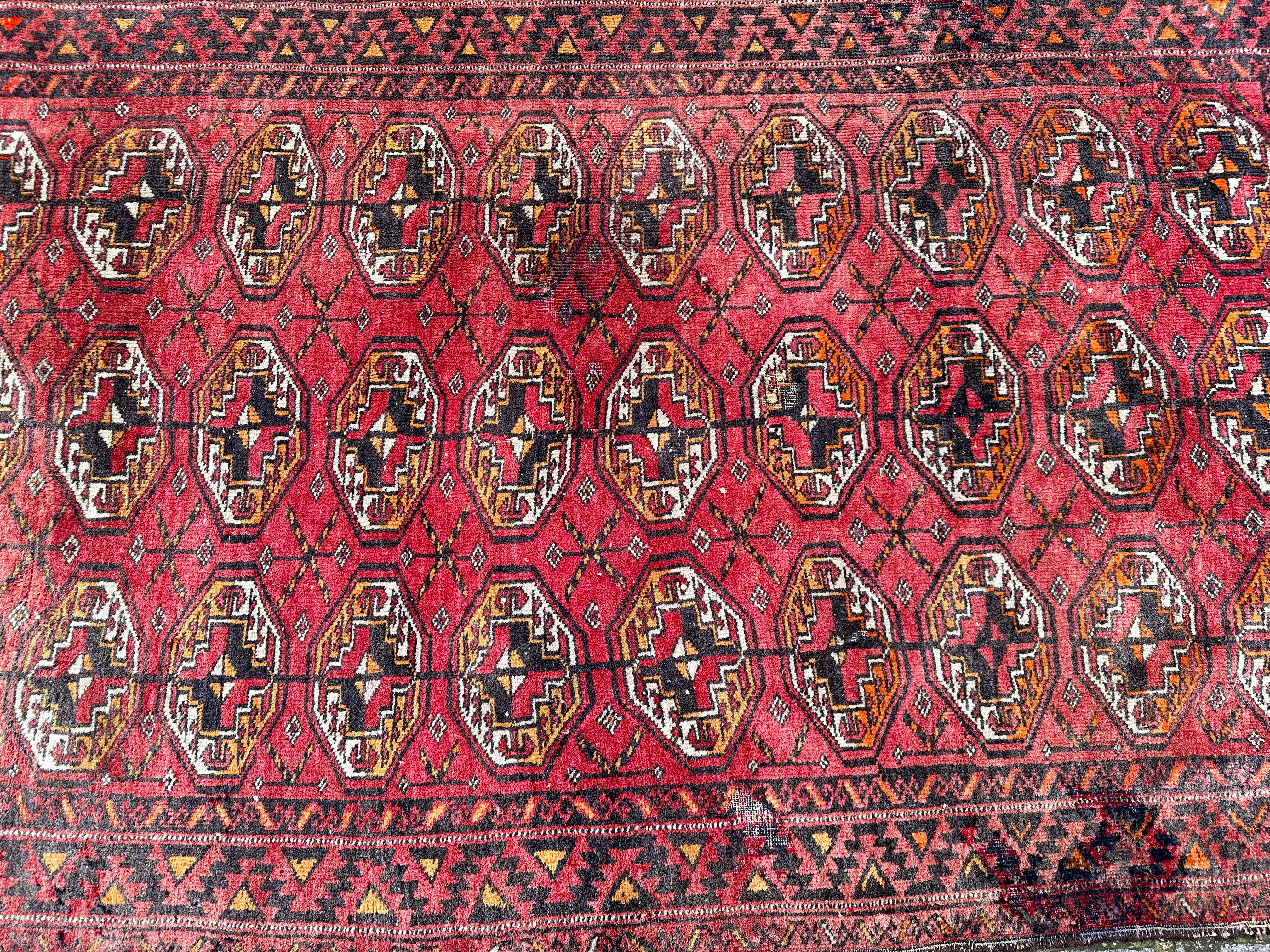 Vintage Bokhara Turkmen Rug For Sale 12