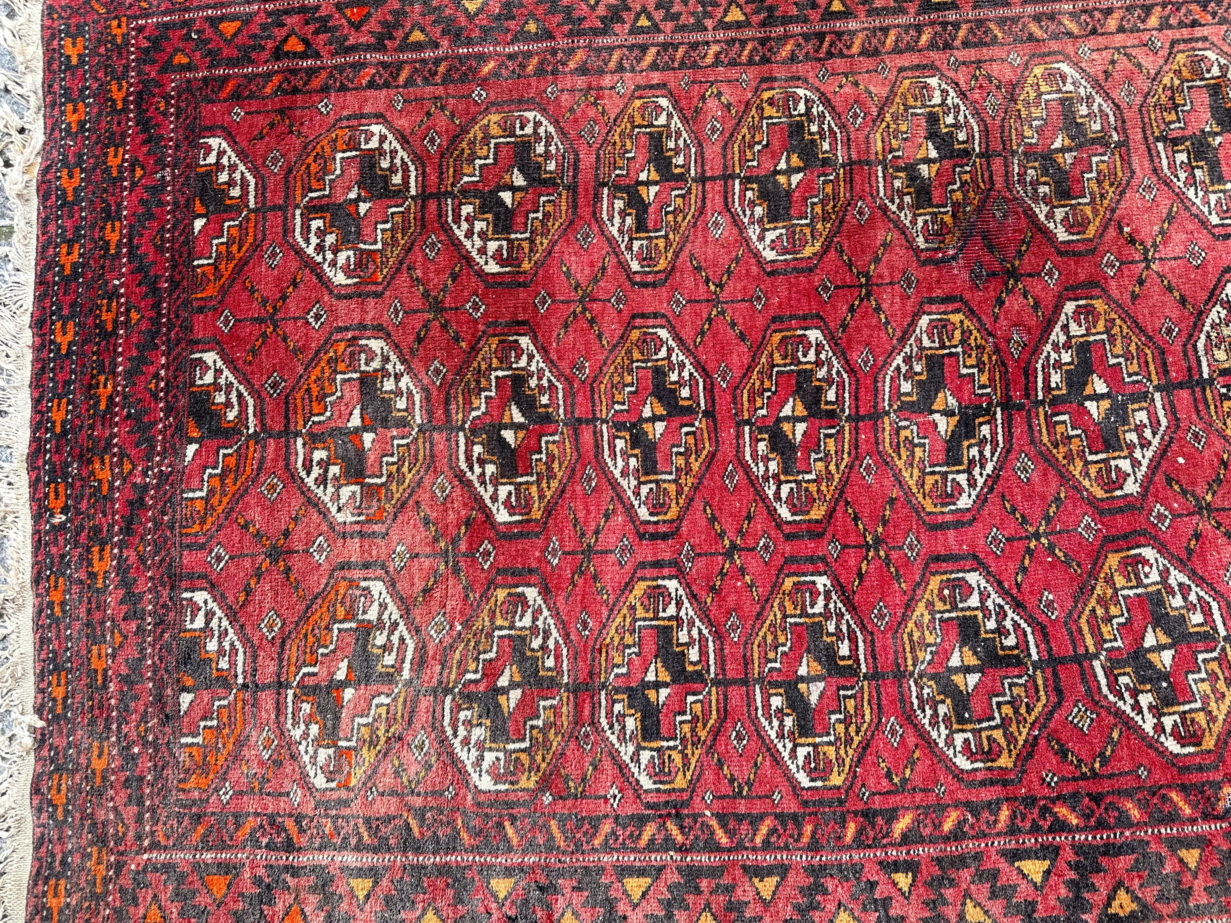 Vintage Bokhara Turkmen Rug For Sale 13