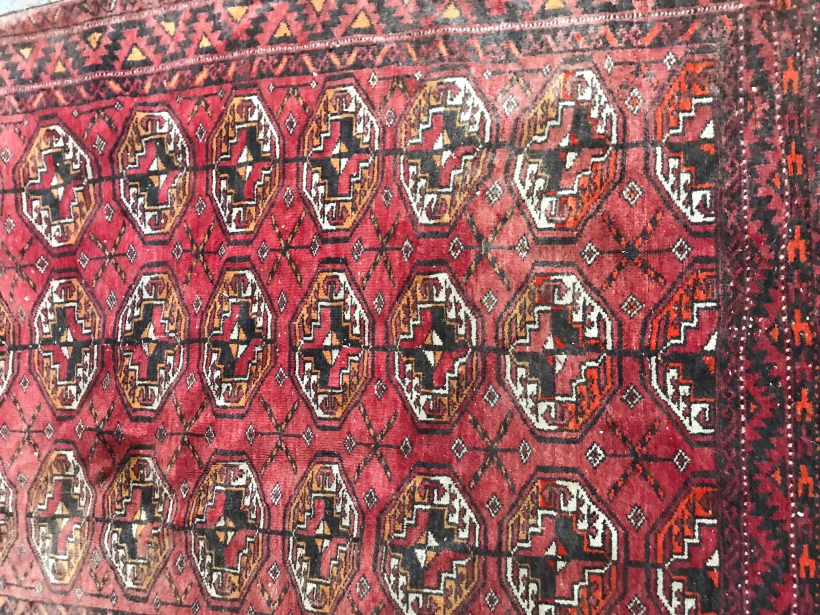 Tribal Vintage Bokhara Turkmen Rug For Sale
