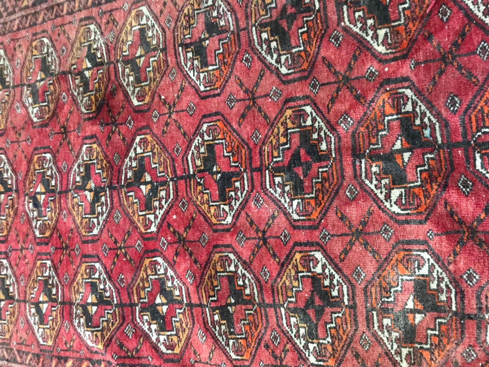20th Century Vintage Bokhara Turkmen Rug For Sale