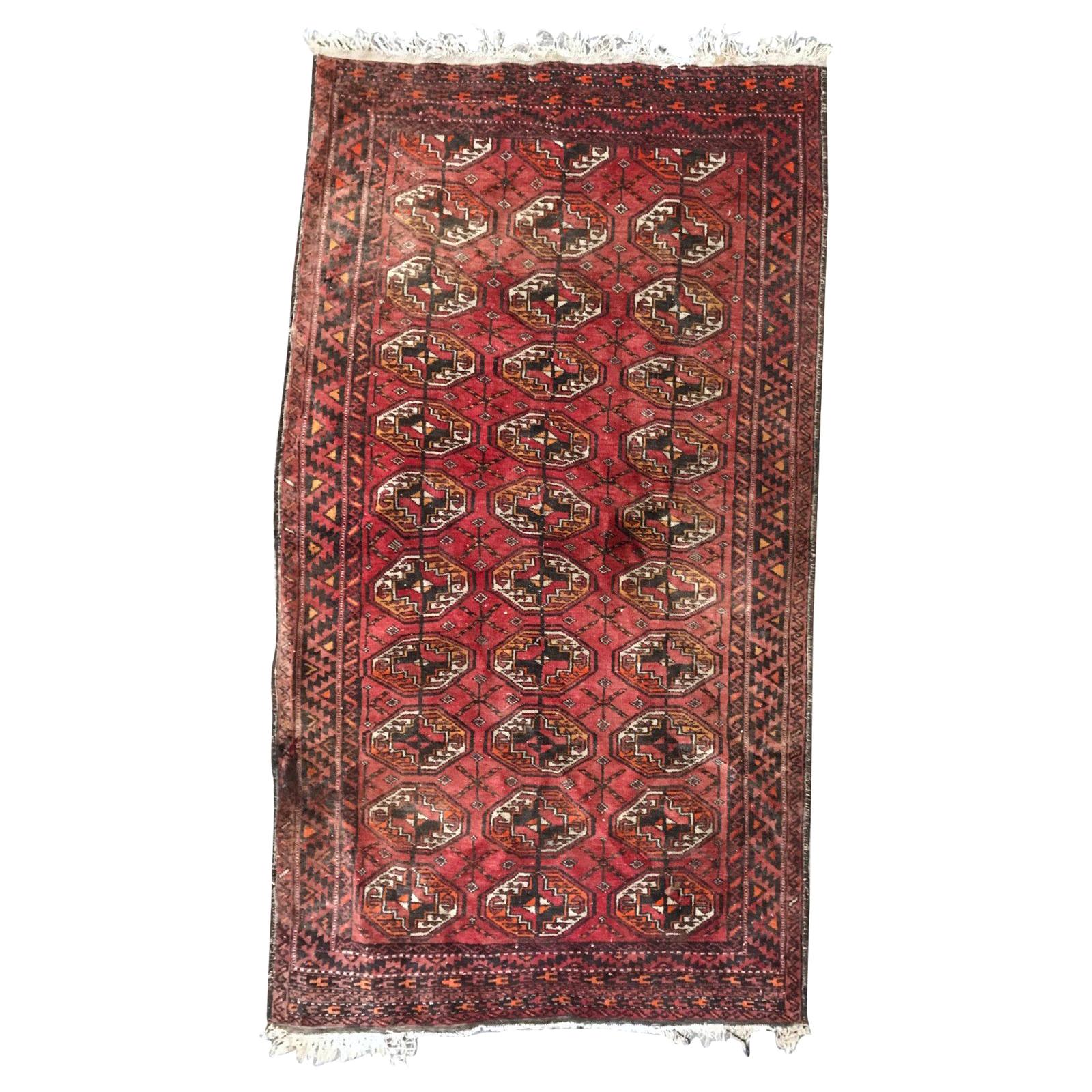 Vintage Bokhara Turkmen Rug For Sale