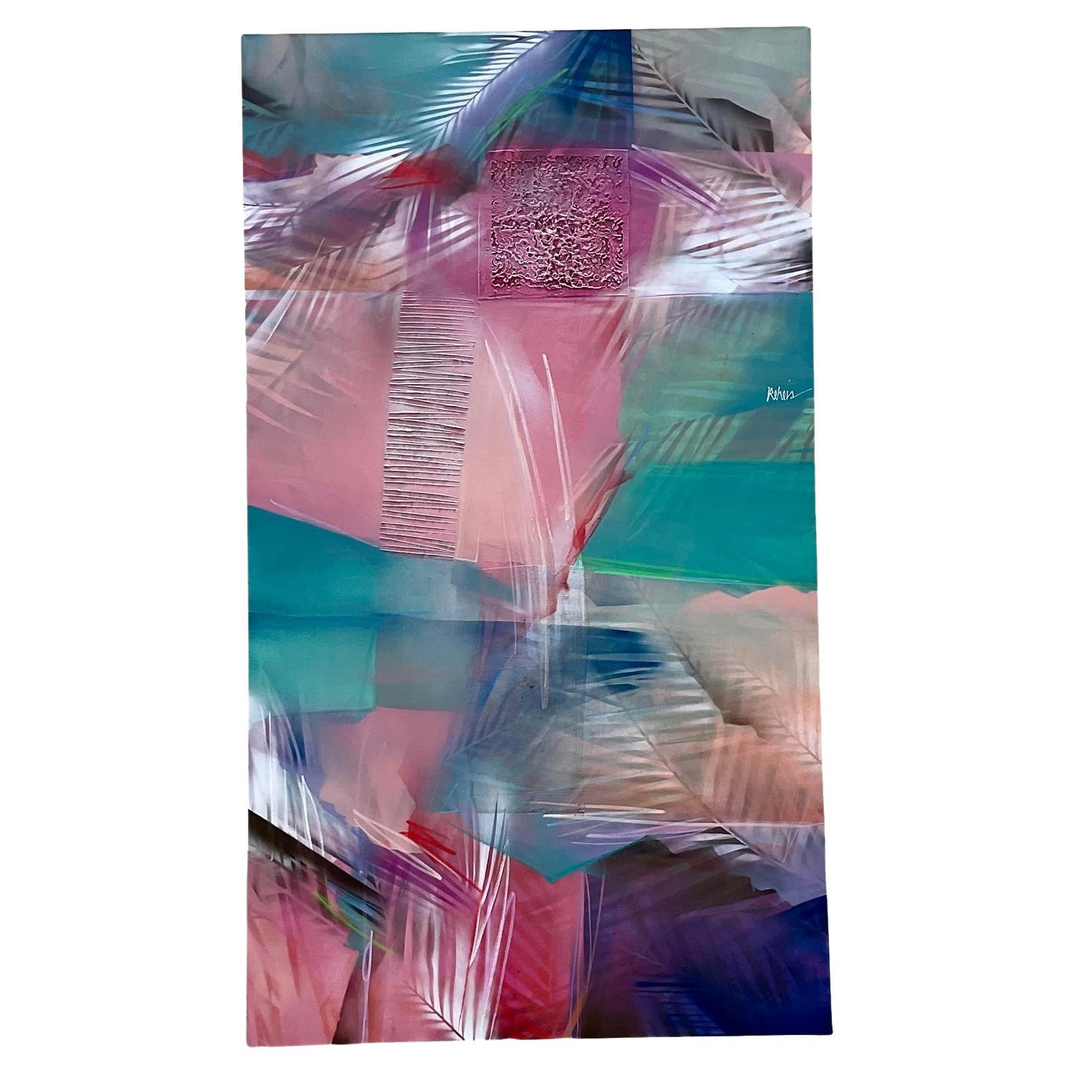 Pittura astratta vintage dai colori vivaci