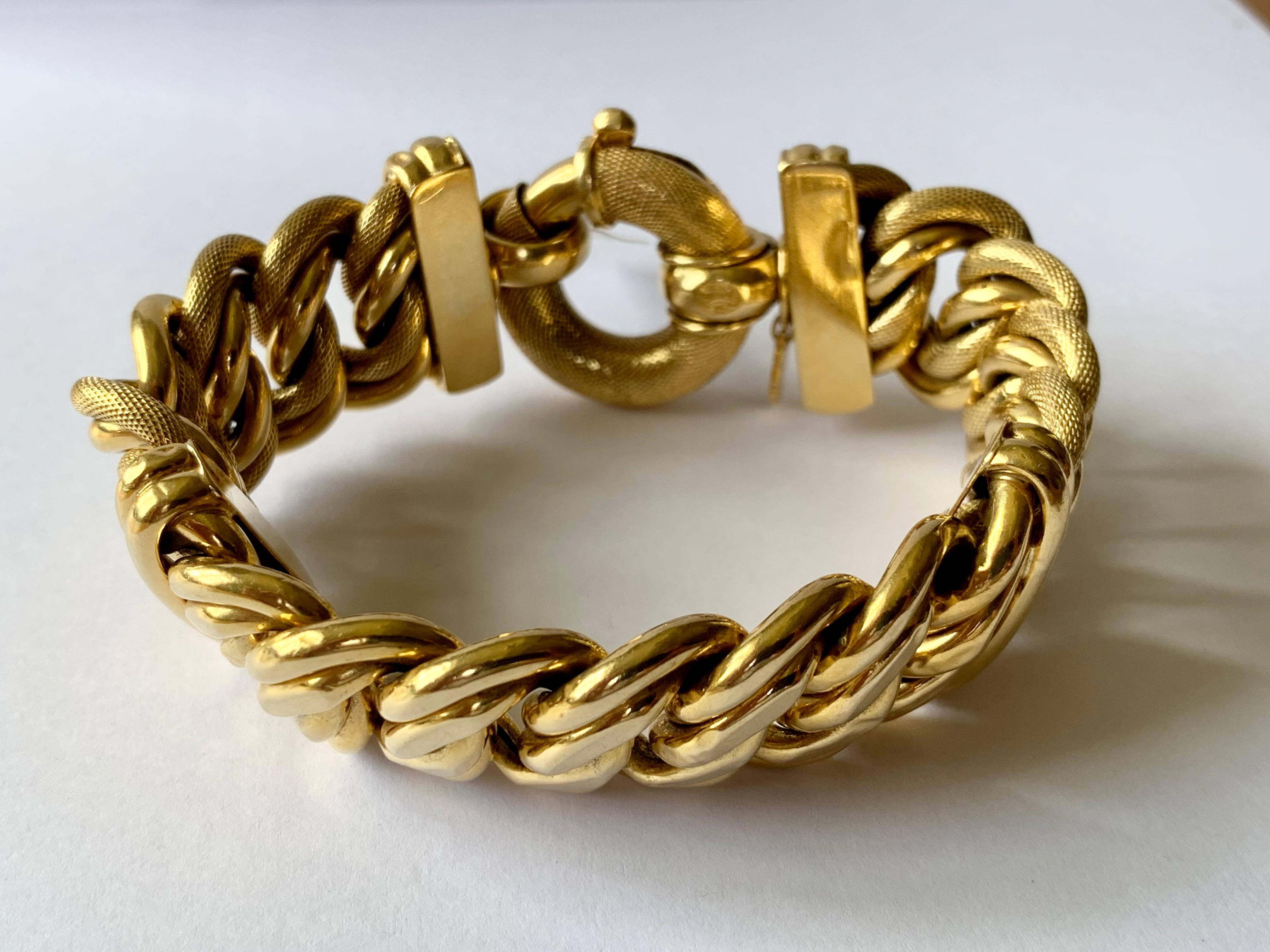 vintage italian 18k gold bracelet