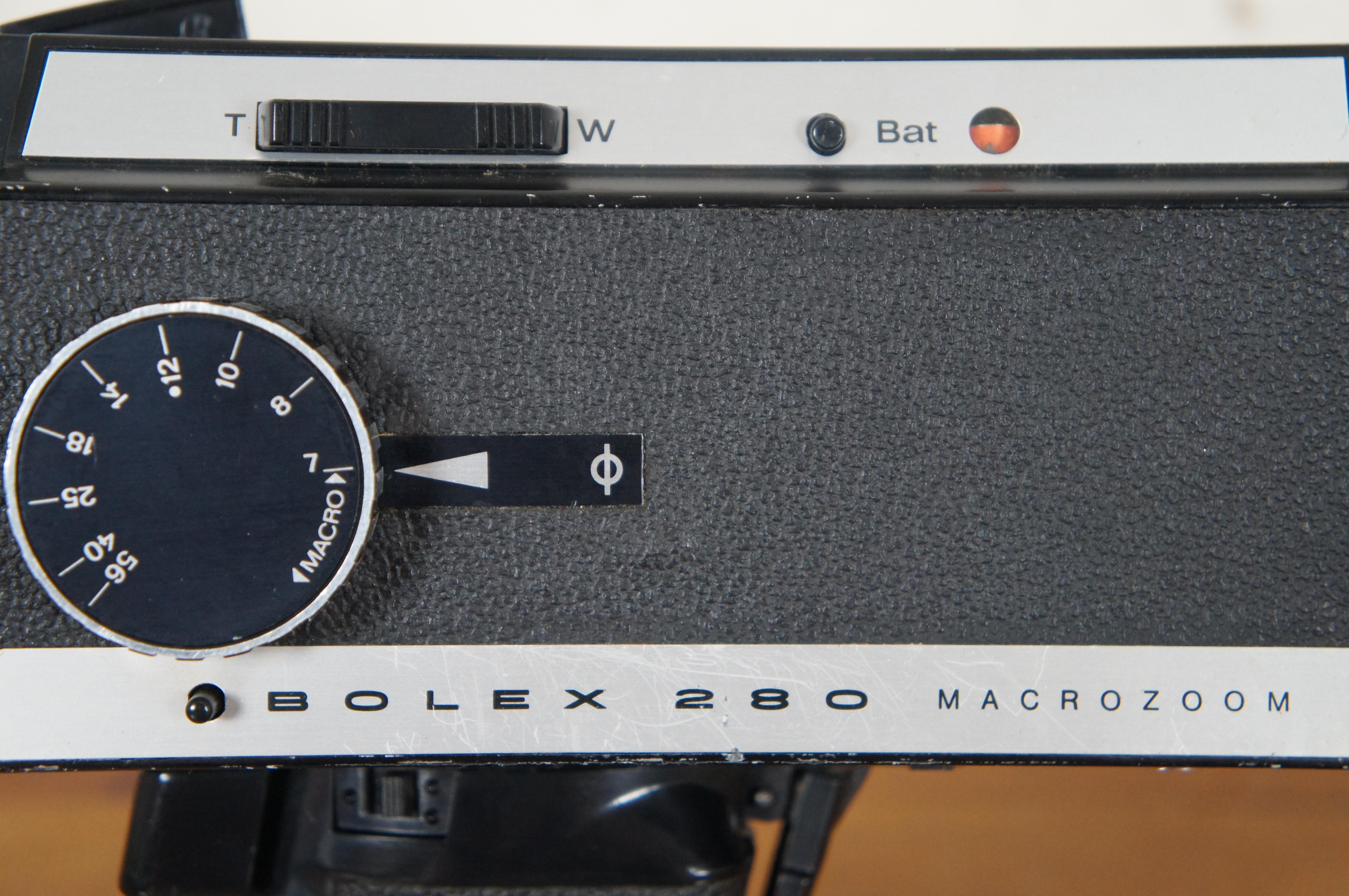 Vintage Bolex 280 Macrozoom Video-Filmkamera & Etui 1:1.8/7-56mm 11
