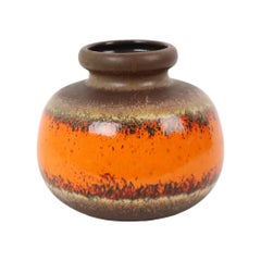Vintage Bolle Scheurich Vase Orange West Germany 284-15
