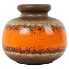 Vintage Bolle Scheurich Vase Orange West Germany 284-15