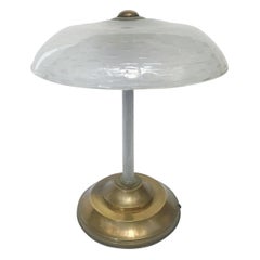 Vintage Bollicine Technique Table Lamp w/ Hand Blown Murano Glass, Italy, 1960s