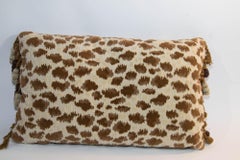 Vintage Bolster Pillow Hollywood Regency in Velvet Zambezi Chickory Grospoint