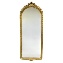 Vintage Bombay Co French Victorian Gold Ribbon Small Narrow Arch Wall Mirror