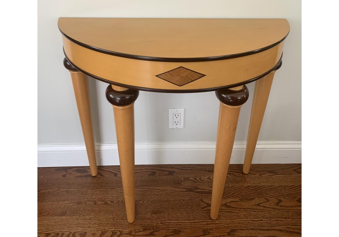 Vintage Bombay Company Art Deco Style Demilune Table For Sale 6