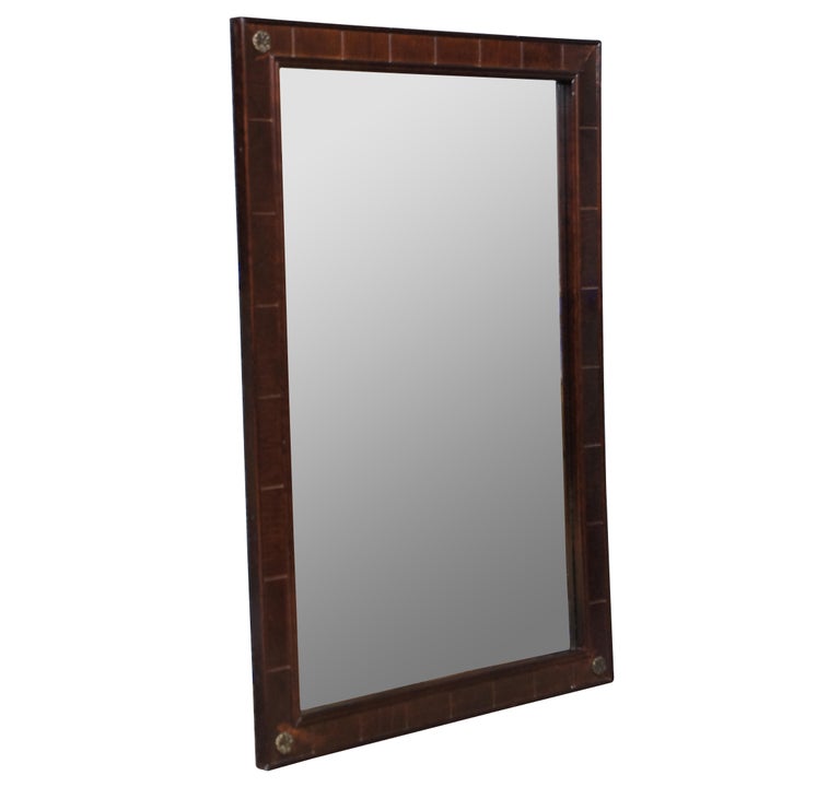 Vintage Bombay Company Rectangular Mahogany Beveled Vanity Mirror For