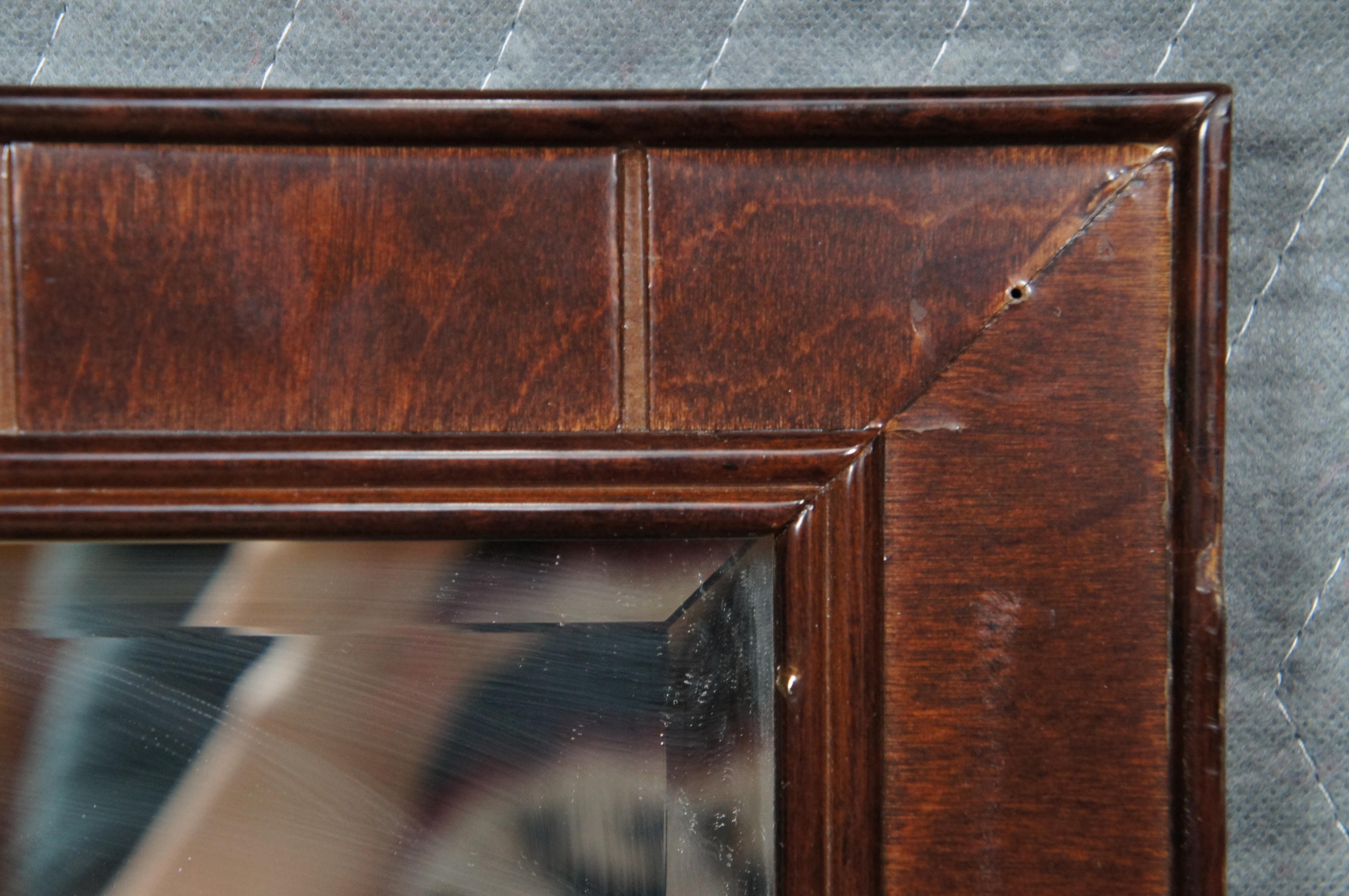 Vintage Bombay Company Rectangular Mahogany Beveled Vanity Mirror 1