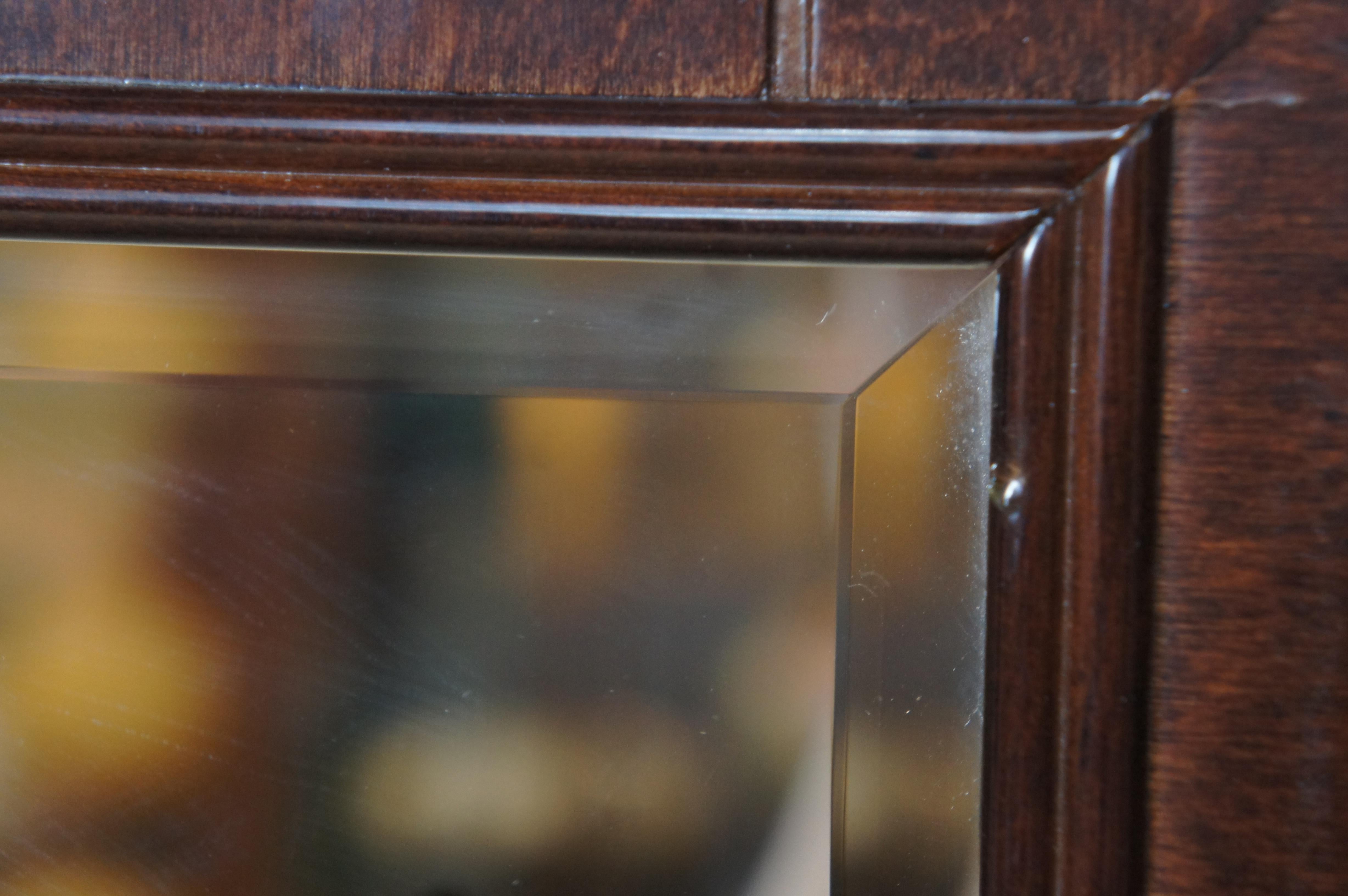 Vintage Bombay Company Rectangular Mahogany Beveled Vanity Mirror 2