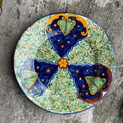 Vintage Bon Hand Painted Glazed Ceramic Platter