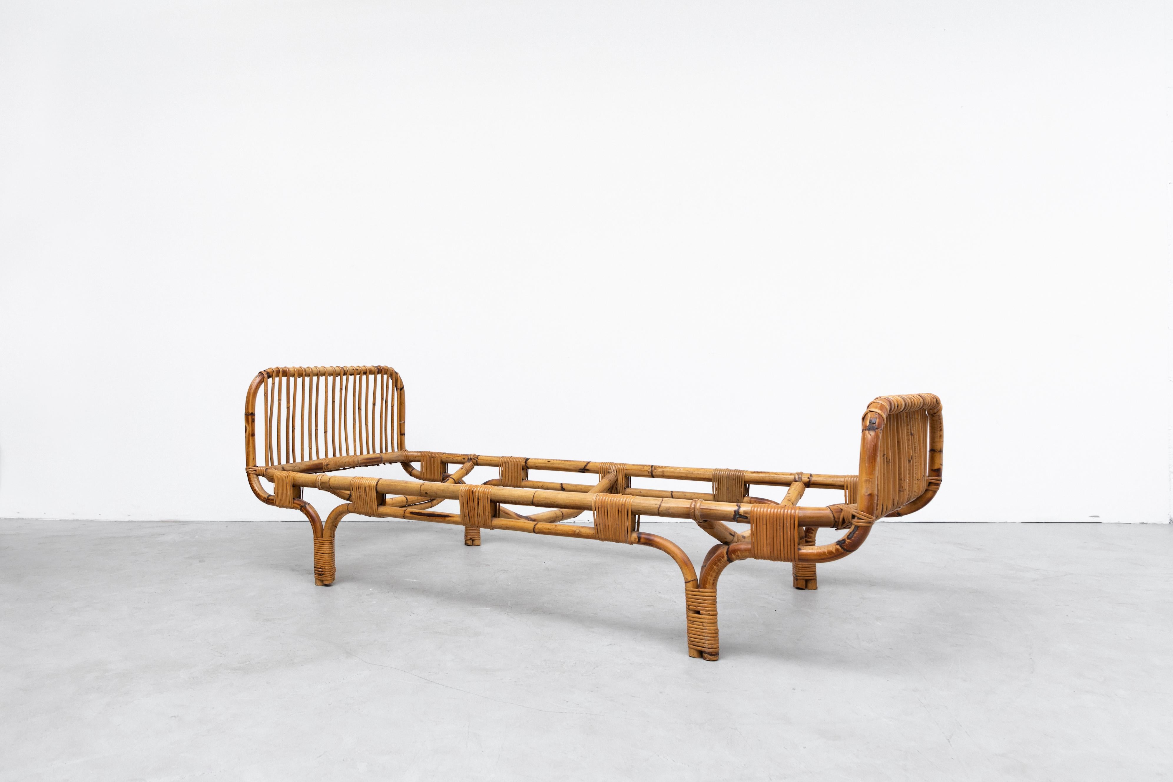 Mid-Century Modern Vintage Bonacina Bamboo Daybed