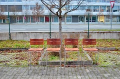 Vintage Bonacina Miss B Classic Cognac Bar Stool Chair by Tito Agnoli Set of 4