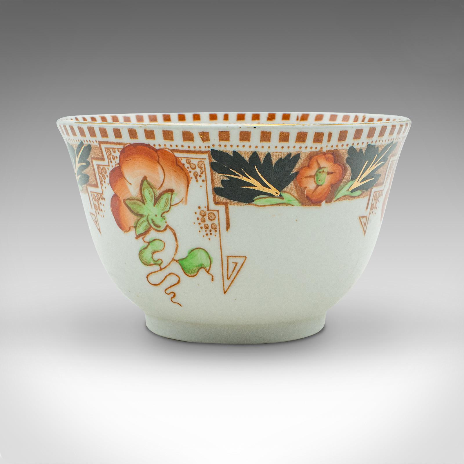 Mid-Century Modern Vintage Bonbon Bowl, English, Ceramic, Confectionary, Sugar Dish, Art Deco, 1940 For Sale