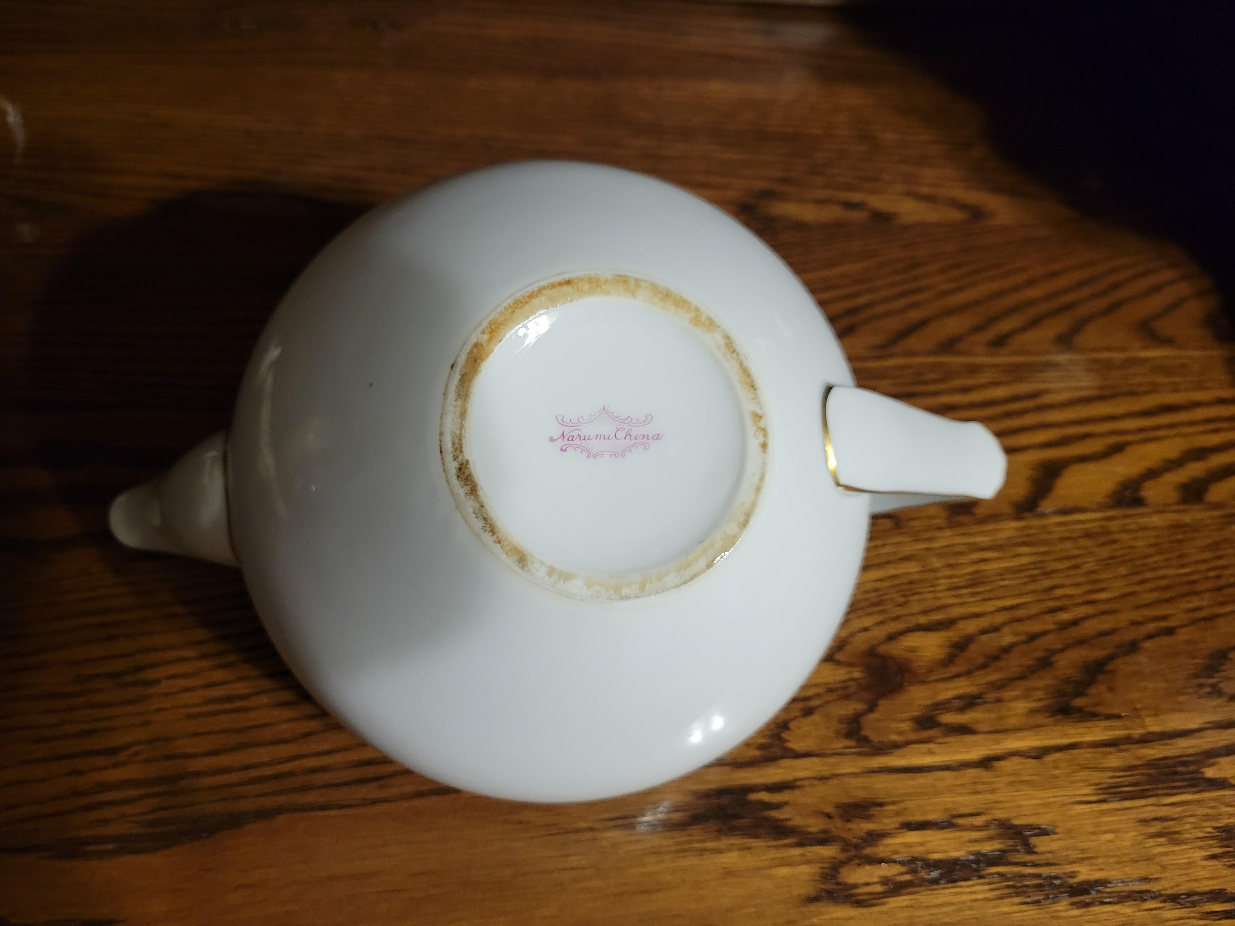 20th Century Vintage, 1950's Narumi (Japan) Fine China Teapot For Sale
