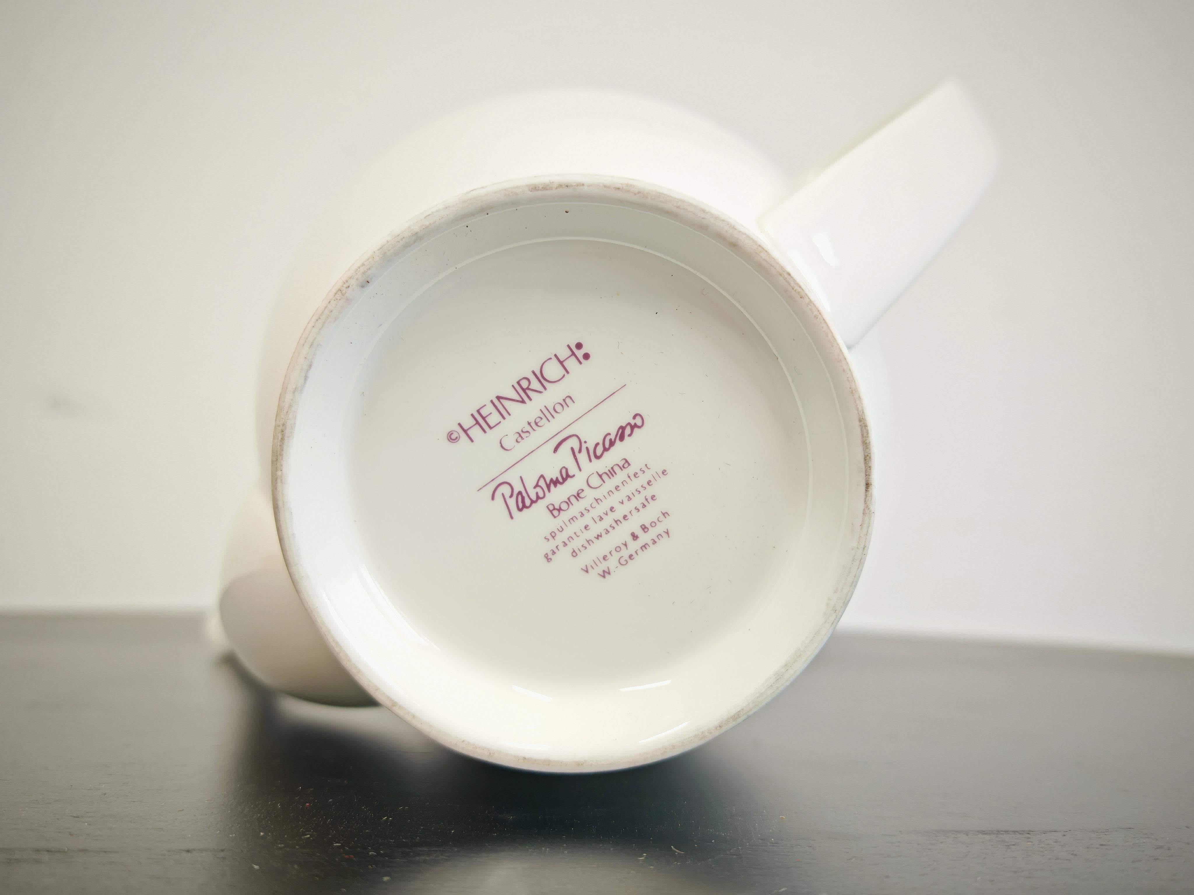 Vintage Bone China Tea Set by Paloma Picasso, by Heinrich for Villeroy & Boch For Sale 5