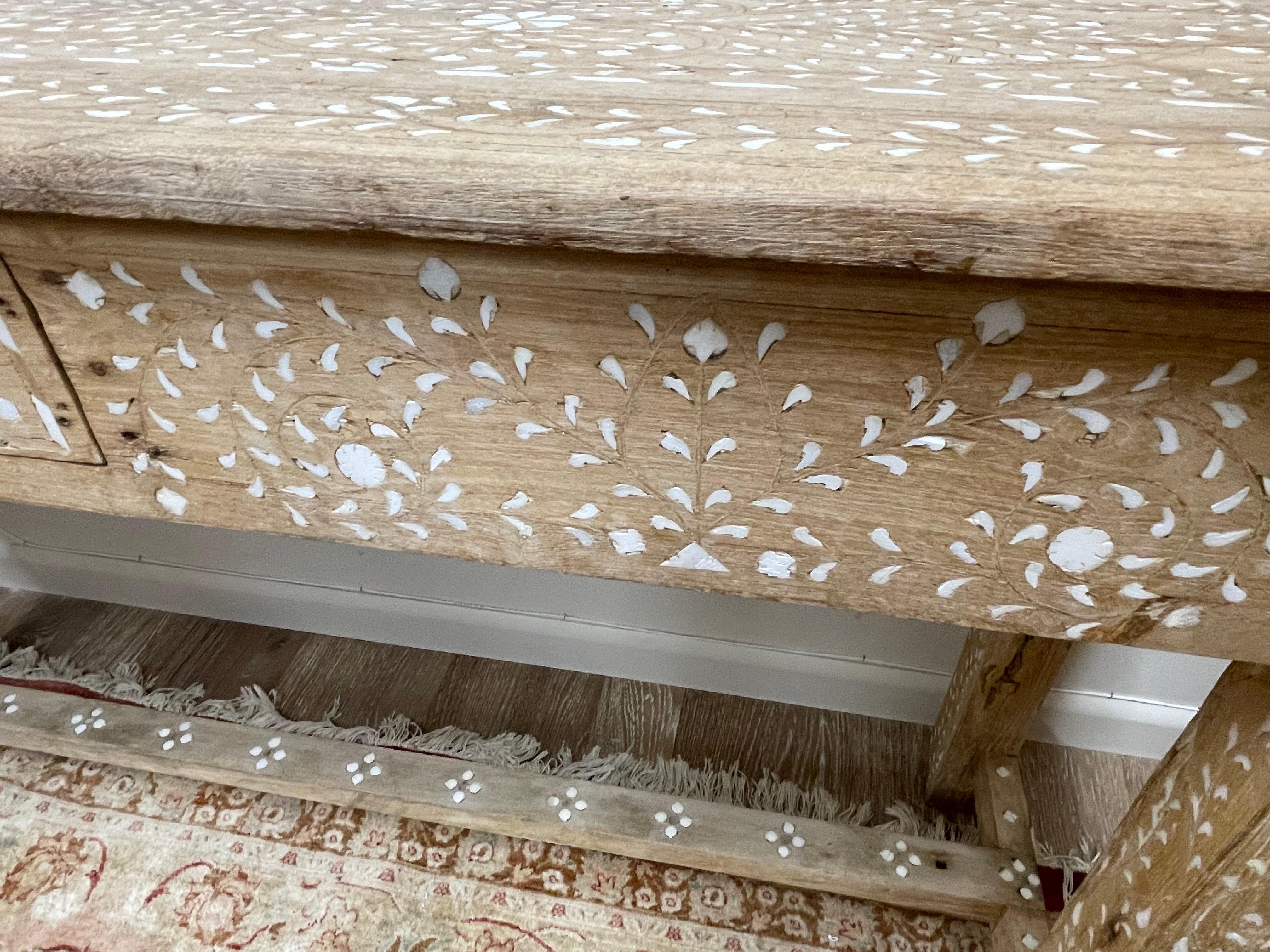 Vintage Bone Inlaid Console 2