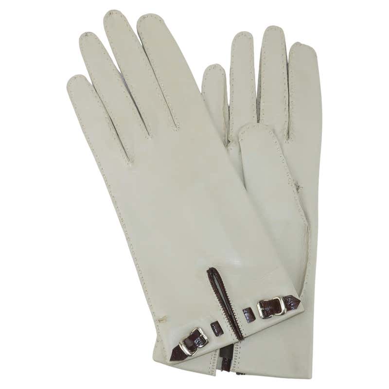 Gianni Versace Black Satin Ruffled Evening Gloves at 1stDibs
