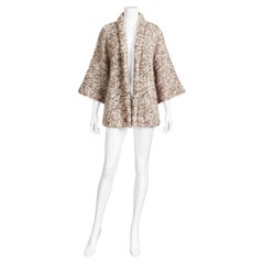 Vintage Bonnie Cashin 1972 Hand-Knit Noh Cardigan with Kimono Sleeves