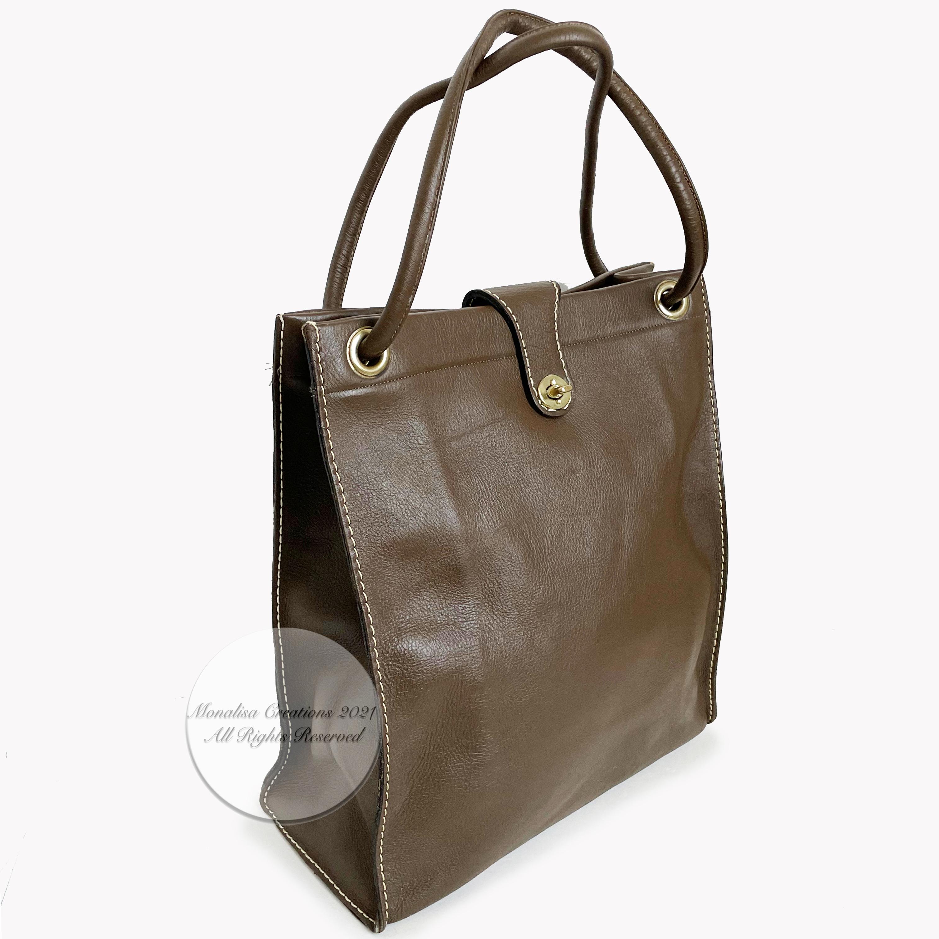 Vintage Bonnie Cashin für Coach Tasche Cashin Carry Leder Tote 1960er Jahre Selten 7