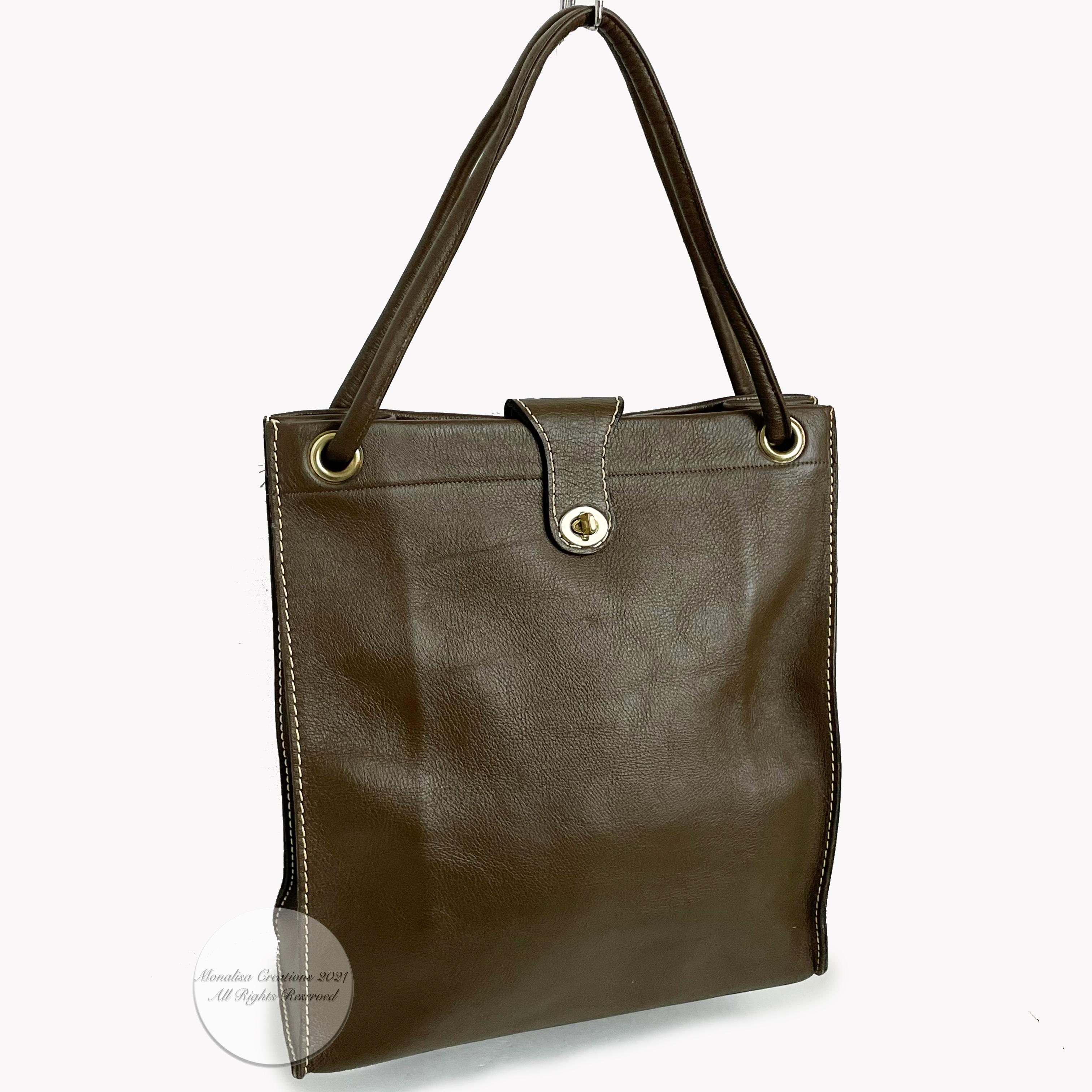 Vintage Bonnie Cashin für Coach Tasche Cashin Carry Leder Tote 1960er Jahre Selten (Schwarz)