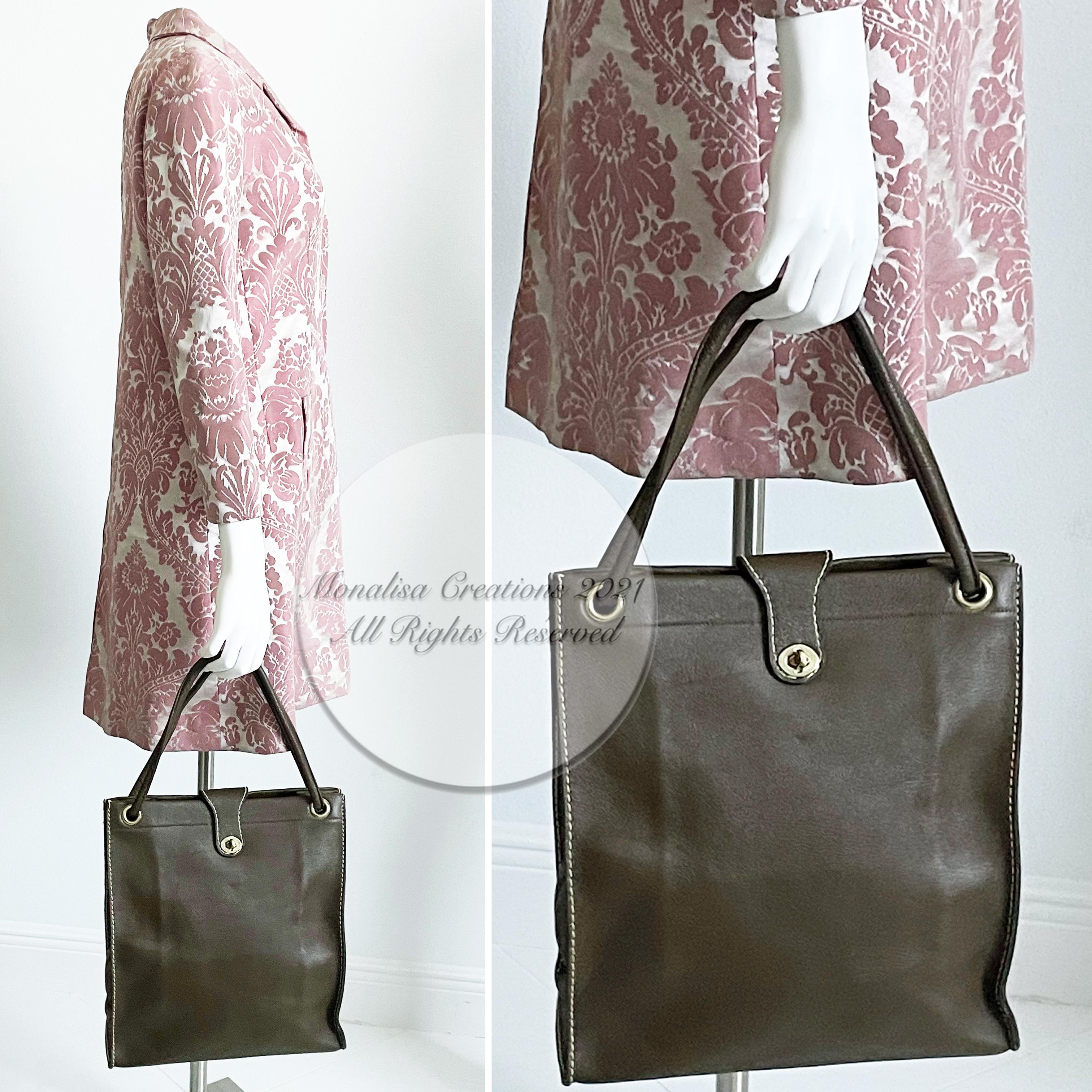 Vintage Bonnie Cashin für Coach Tasche Cashin Carry Leder Tote 1960er Jahre Selten im Zustand „Gut“ in Port Saint Lucie, FL
