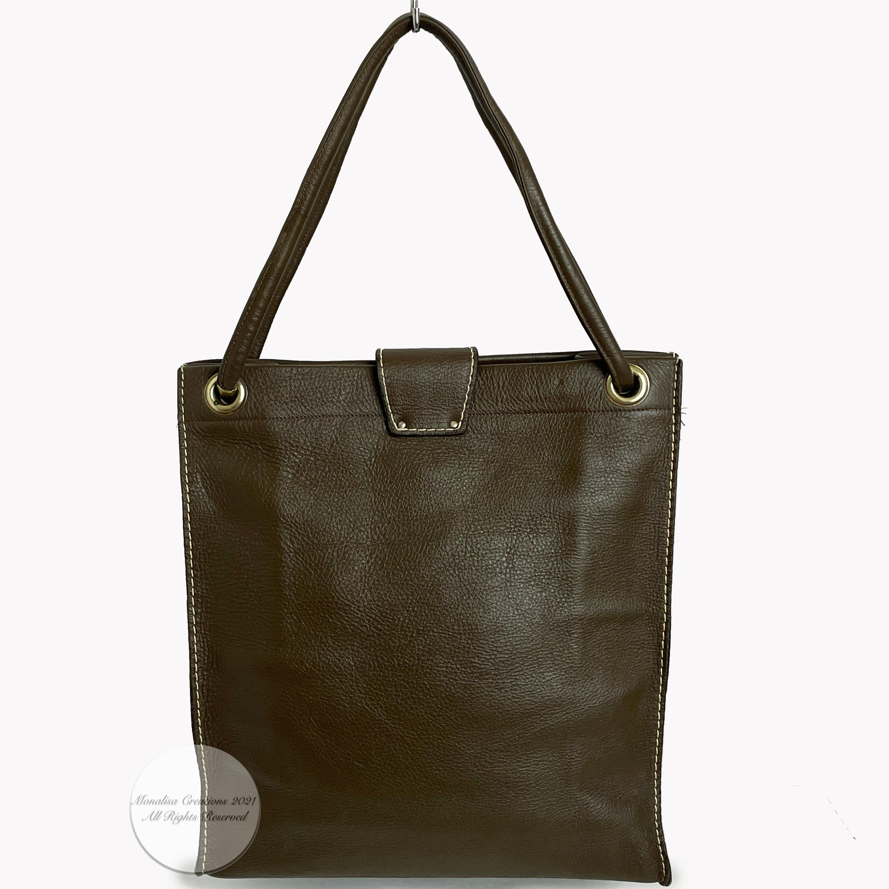 Vintage Bonnie Cashin für Coach Tasche Cashin Carry Leder Tote 1960er Jahre Selten 2