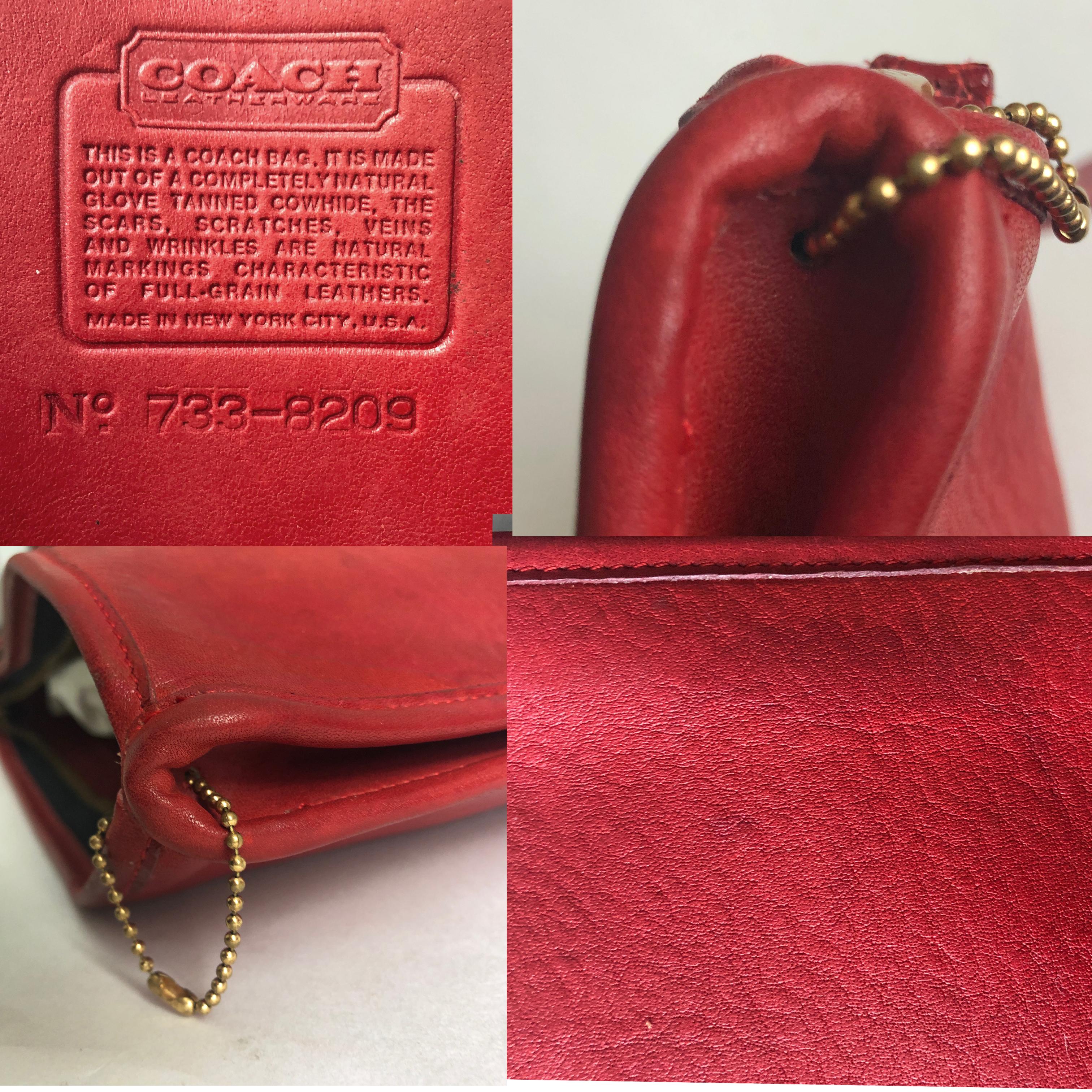 Women's or Men's Vintage Bonnie Cashin for Coach Large Slim Clutch Bag Red Leather NYC 70s 