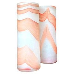 Vintage Bono Art Glass Vases - A Pair