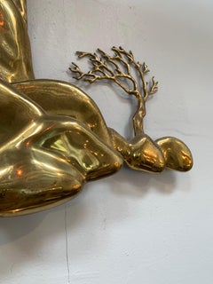 Vintage Bonsai Brass Tree Wall Art by Bijan