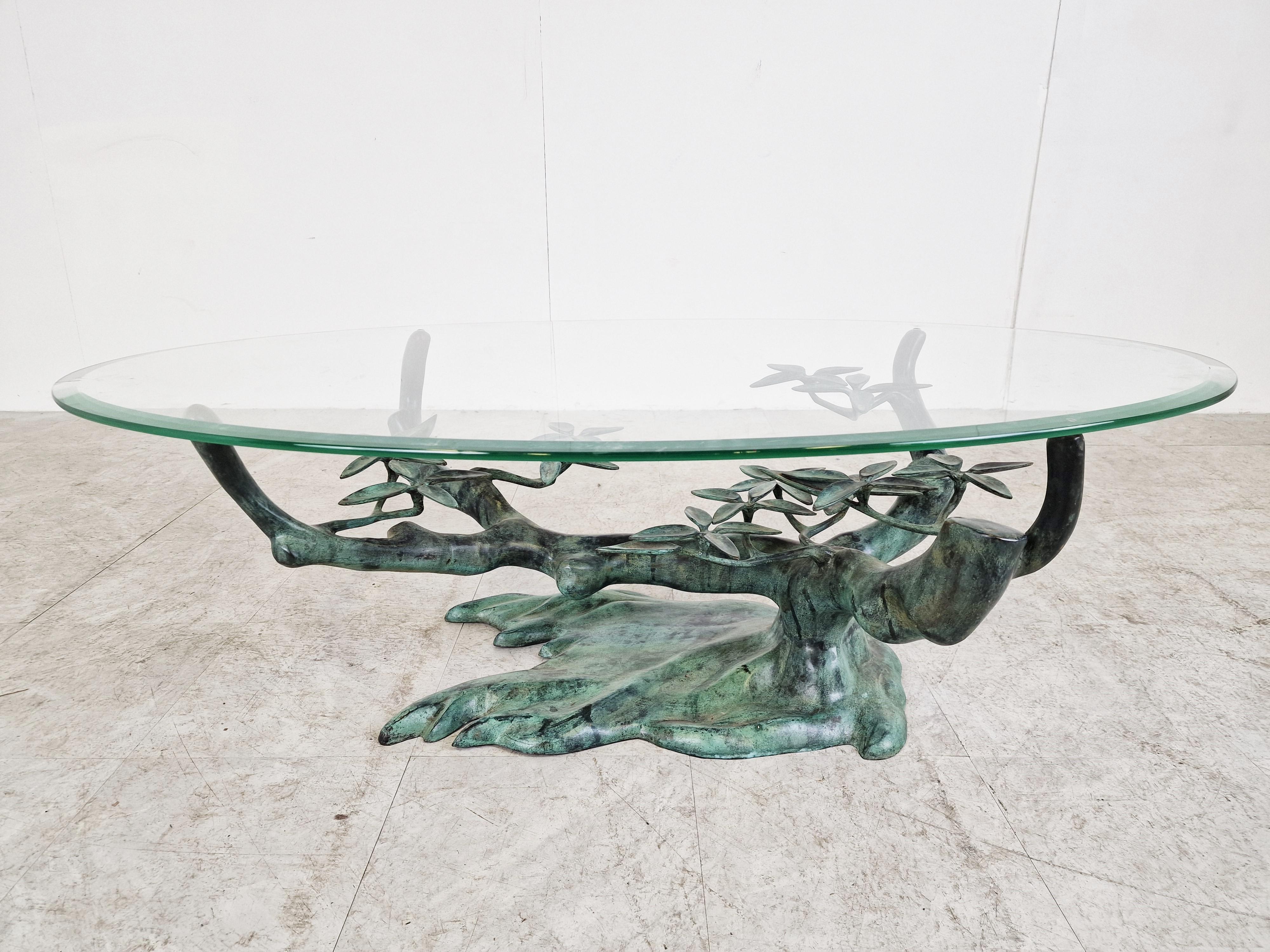 Hollywood Regency Vintage Bonsai Coffee Table by Willy Daro, 1970s