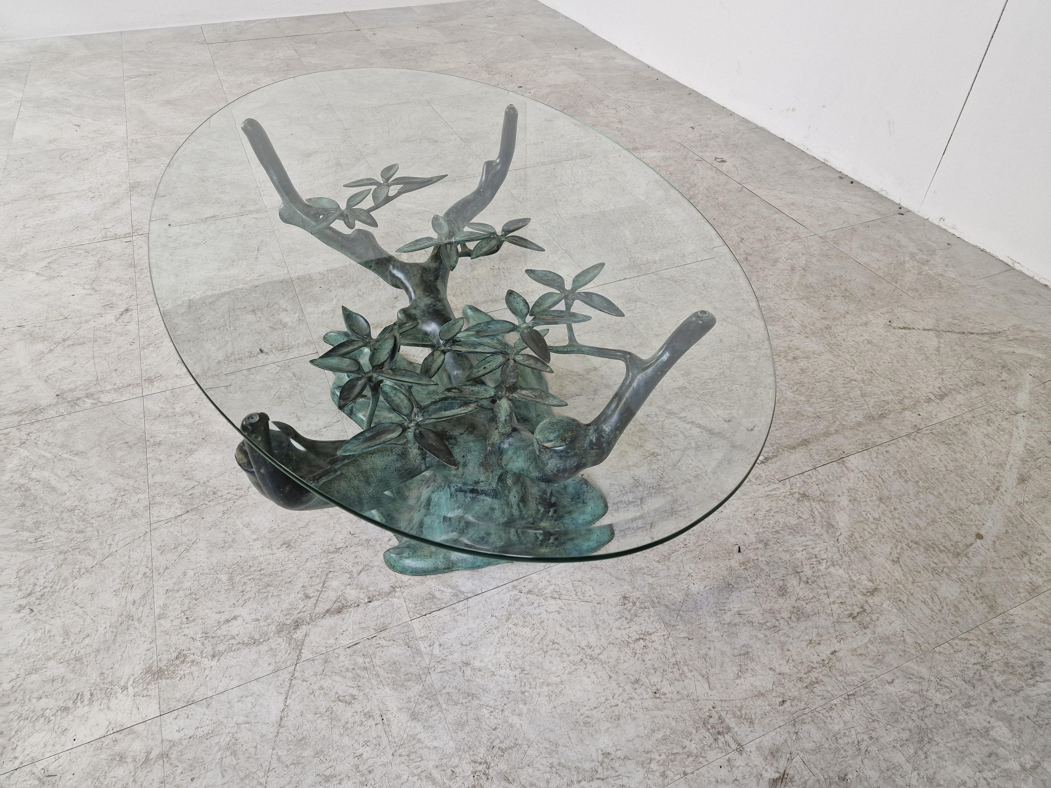 Metal Vintage Bonsai Coffee Table by Willy Daro, 1970s