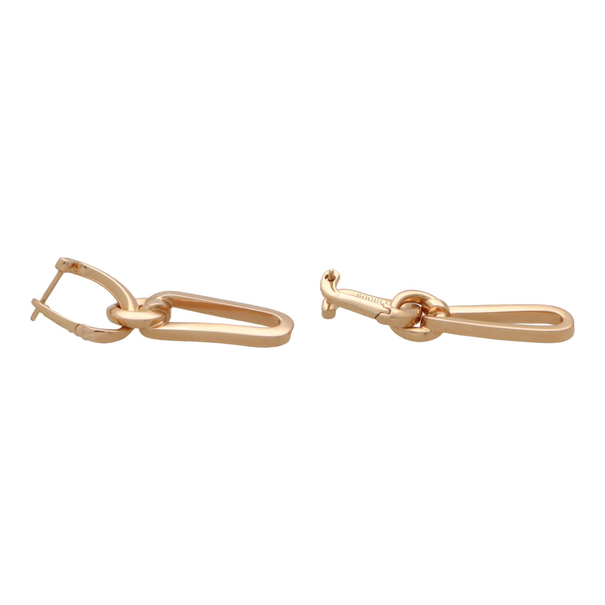 Vintage Boodles 'The Knot' Umwandelbare Creolen aus 28 Karat Roségold im Zustand ��„Hervorragend“ in London, GB