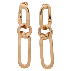  Vintage Boodles 'The Knot' Convertible Hoop Earrings Set in 28k Rose Gold