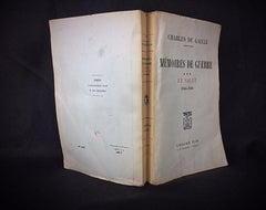 Livre d'époque de Charles de Gaulle "Mémoire de Guerre : Le Salut 1944-1946", 2Y112